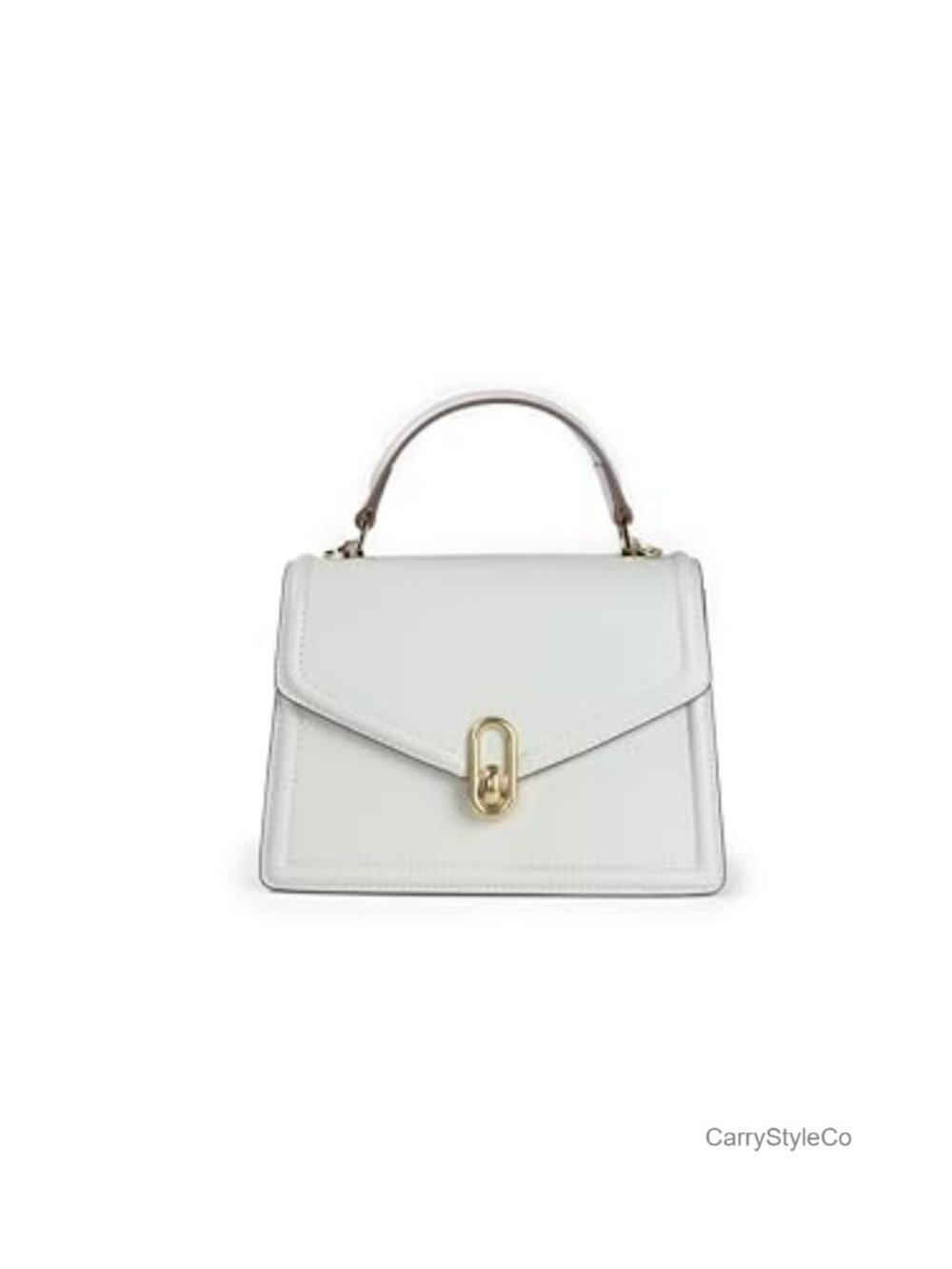 Genuine Leather Top-Handle Evening Bag Trapezoid Crossbody Purse
